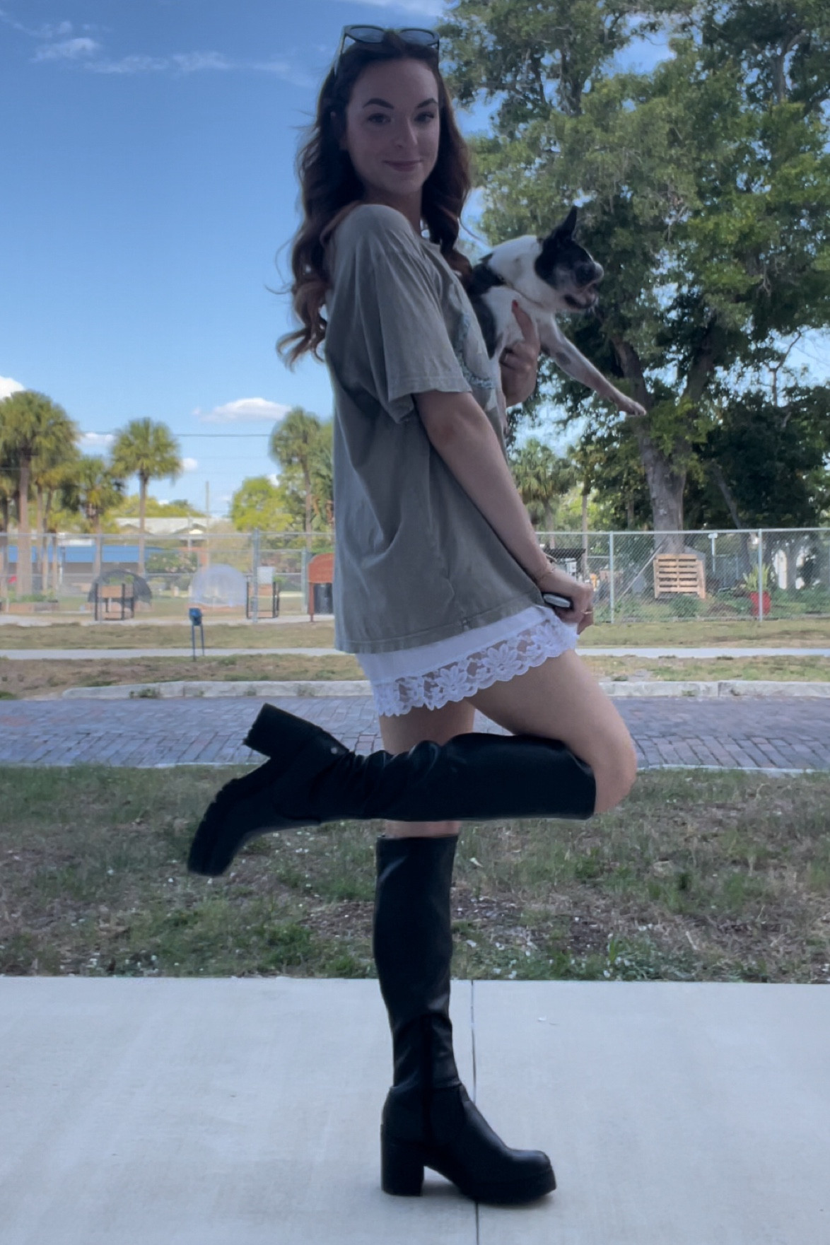 Styling t shirts as dresses with a lace slip underneath is my new favorite thing! #lace #outfitideas #tshirtdress 

#LTKStyleTip #LTKFindsUnder100 #LTKFindsUnder50