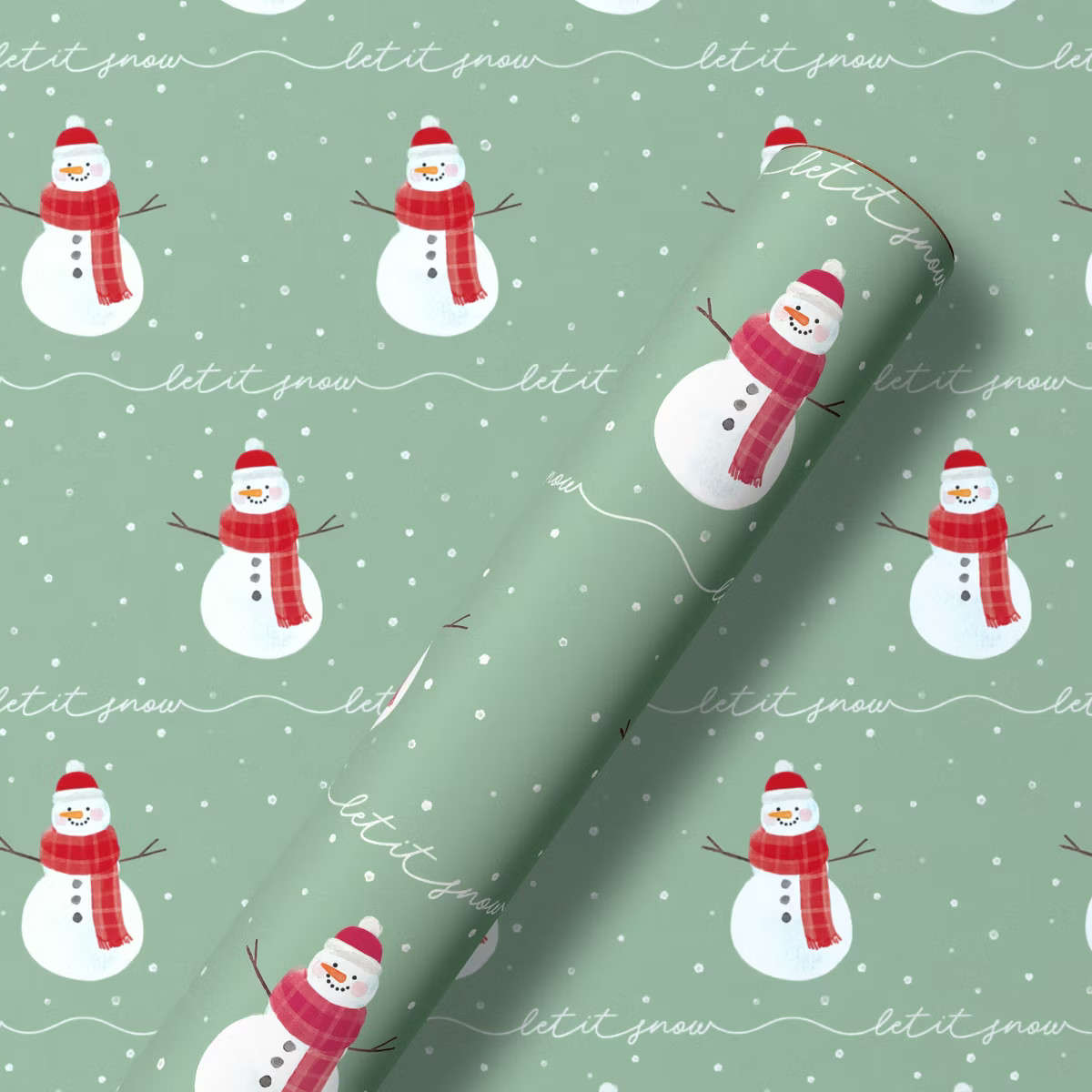 96"x30" Christmas Wrapping Paper Snowmen | Target