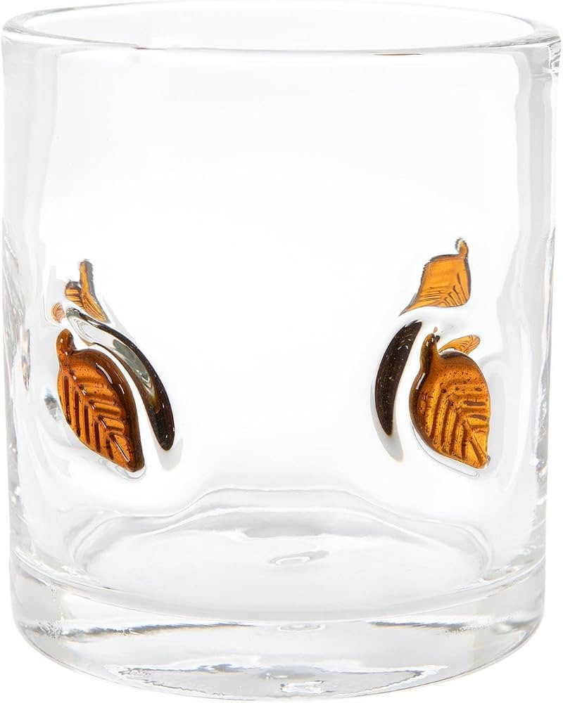 Hobby Lobby Brown Leaves Icon Clear Glass Tumbler, 13 oz | Amazon (US)