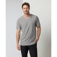 Vuori Strato Tech V-Neck T-Shirt | Heather Grey | Medium | Vuori Clothing (US & Canada)