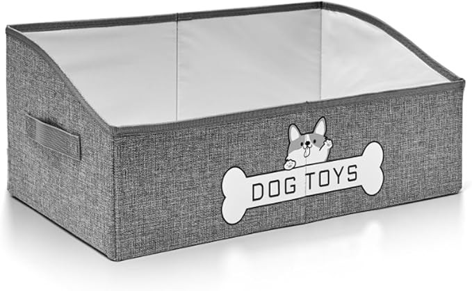 Dog Toy Basket, Specially Designed for Dog Toy Storage, Collapsible Dog Toy Box with Handle，Per... | Amazon (US)
