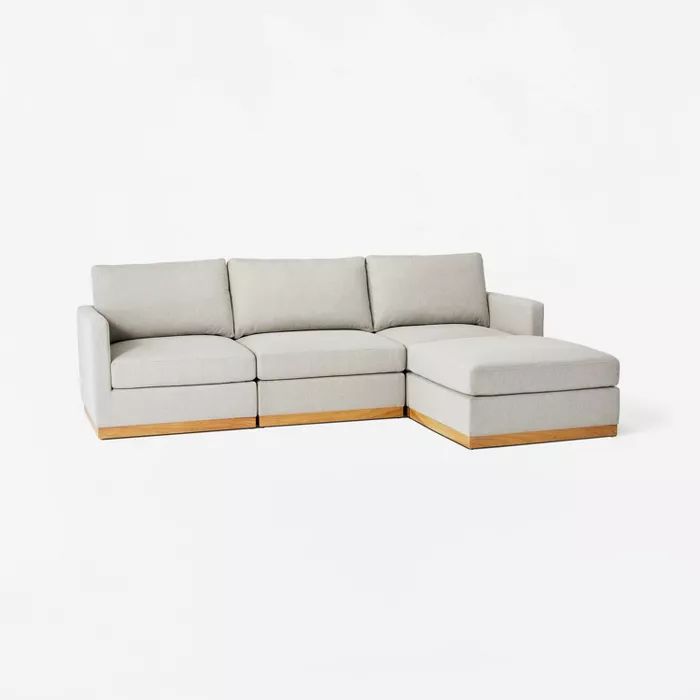 4pc Woodland Hills Modular Sectional Sofa Set Light Gray - Threshold&#8482; designed with Studio ... | Target