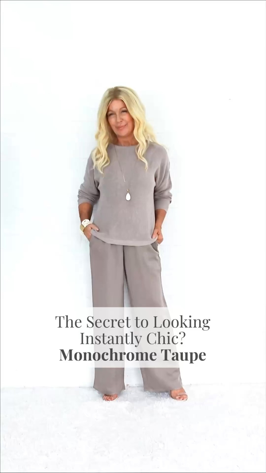 Comment TAUPE if you love this modern look for your closet 🛍️

Monochrome taupe creates one long, flattering line.

✔️ Looks expensive.

✔️ Modern

✔️ Current

✔️ Up-to-date

✔️ Works in every season

Grab your size before it’s gone!

☕️🍂 Valarie

PS: Wearing the dolman sweater. Adding the jacquard top as its longer and provides more coverage.

#fallfashion #falloutfits #womenover40 #womenover50 #womenover60

#LTKOver40 #LTKSeasonal #LTKPetite