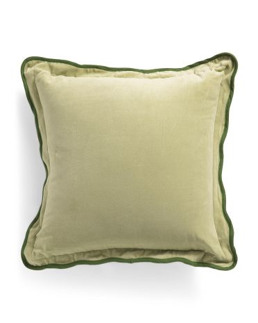 18x18 Velvet Pillow With Scalloped Edge | TJ Maxx