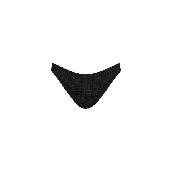 Shirred Minimal Full Coverage Bikini Bottom - Twilight Black | Kulani Kinis US