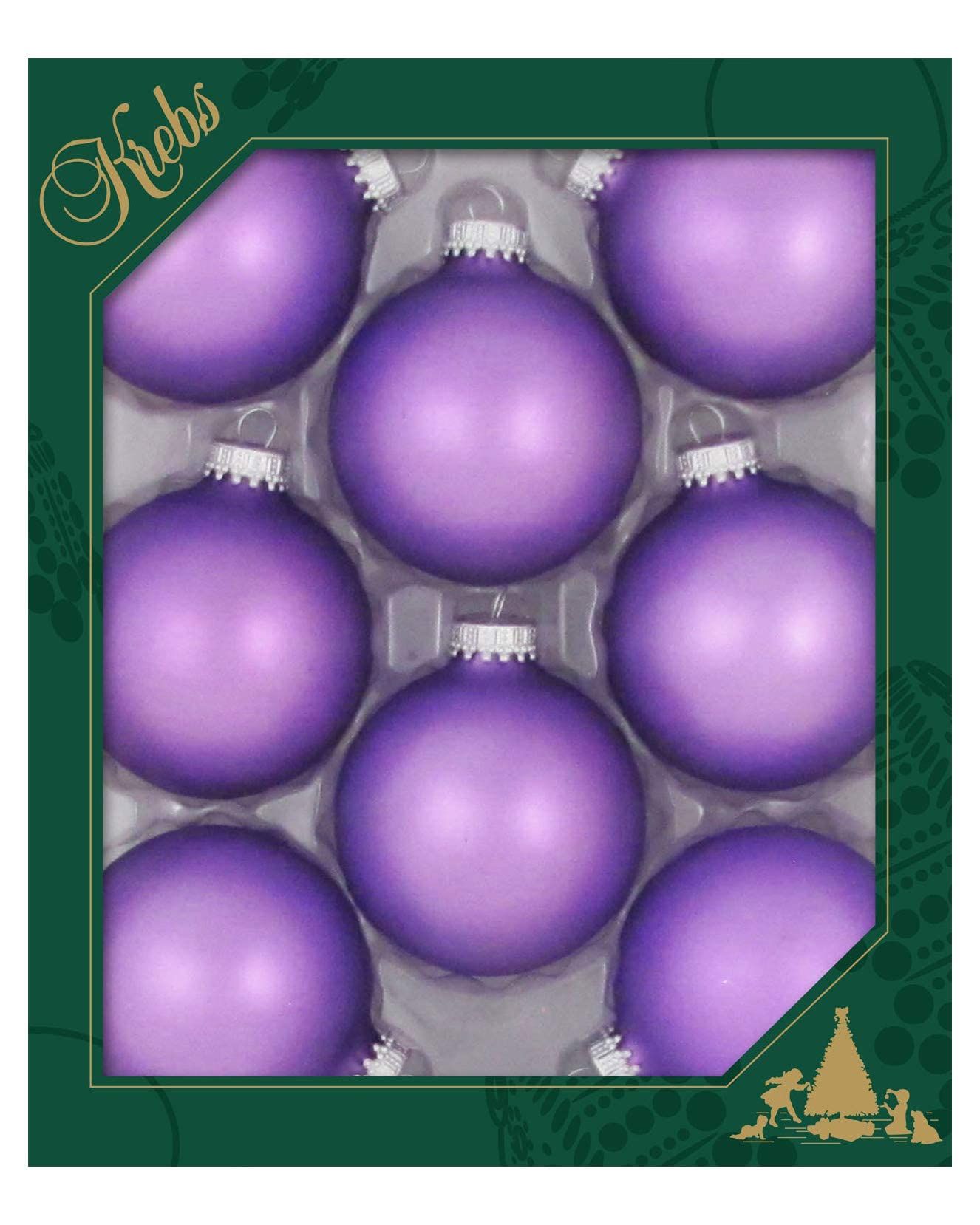 Glass Christmas Tree Ornaments - 67mm / 2.63" [8 Pieces] Designer Balls from Christmas By Krebs Seam | Amazon (US)