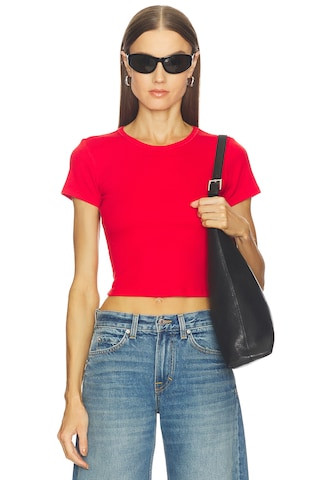 GRLFRND Baby Tee in Red from Revolve.com | Revolve Clothing (Global)
