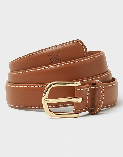 Classic Jeans Belt in Tan | Crew Clothing (UK)