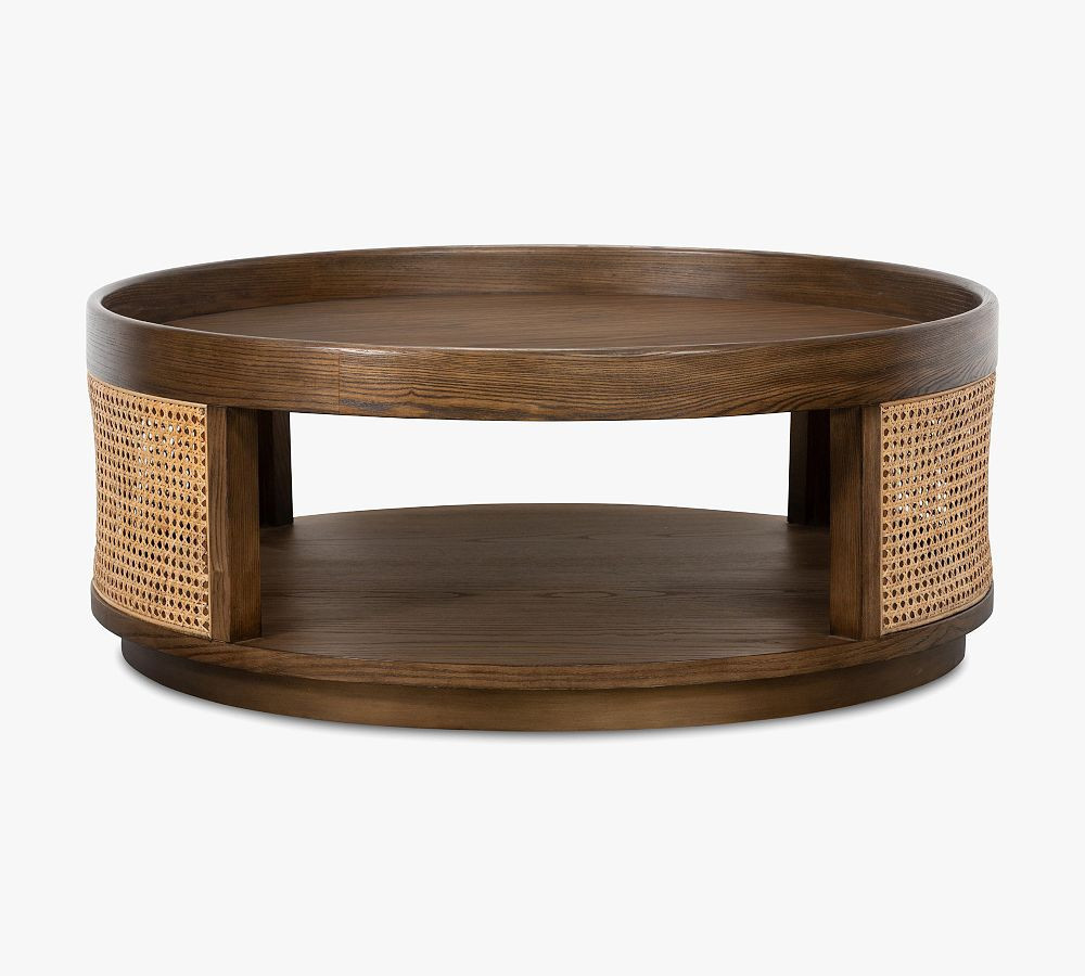 Bebe Round Cane Coffee Table, Natural Ash | Pottery Barn (US)