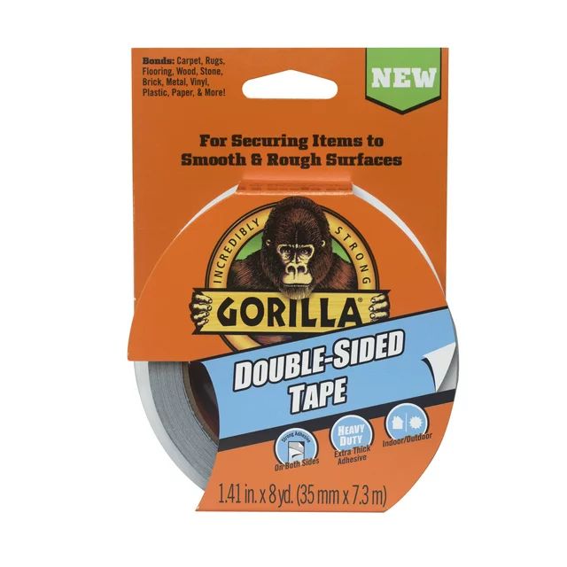 Gorilla Glue Double-Sided Tape, Gray Roll Assembled Product Weight 0.386 lb | Walmart (US)