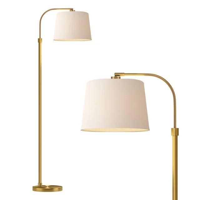 Oneach Arc Gold Mid-Century Floor Lamp for Living Room Bedroom Modern Metal Standing Lamp for Off... | Walmart (US)