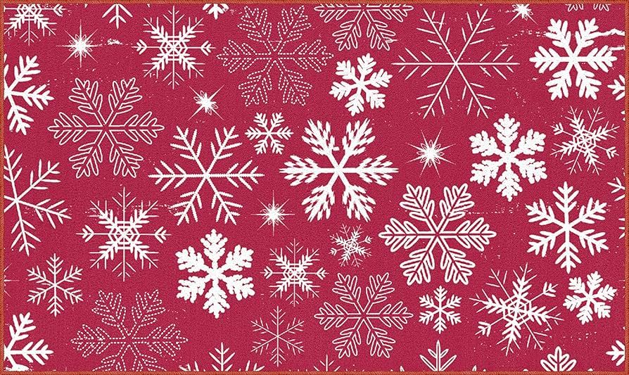 Mohawk Home Snowflakes Red Area rug, 1'6x2'6 | Amazon (US)