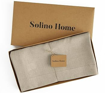 Solino Home Linen Tablecloth – 100% Pure Linen Fall, Thanksgiving, Christmas, Holiday Natural T... | Amazon (US)