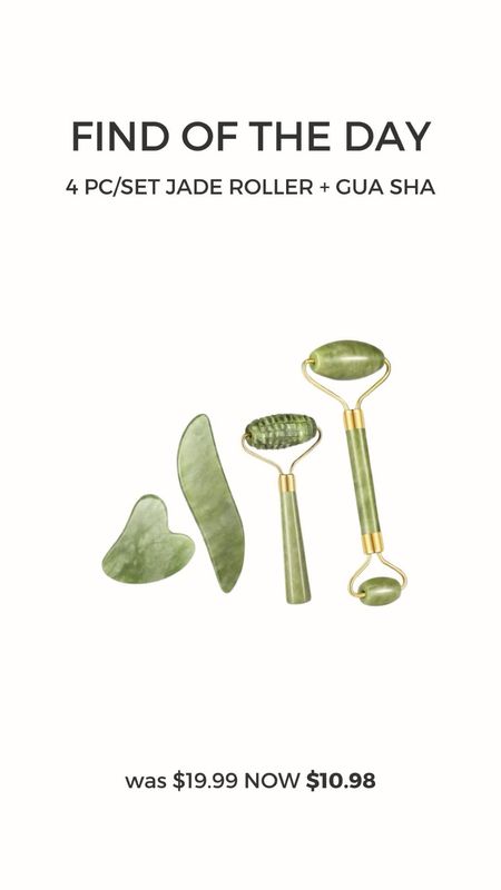 Gua sha / jade rolling set on sale! 

#LTKbeauty #LTKsalealert