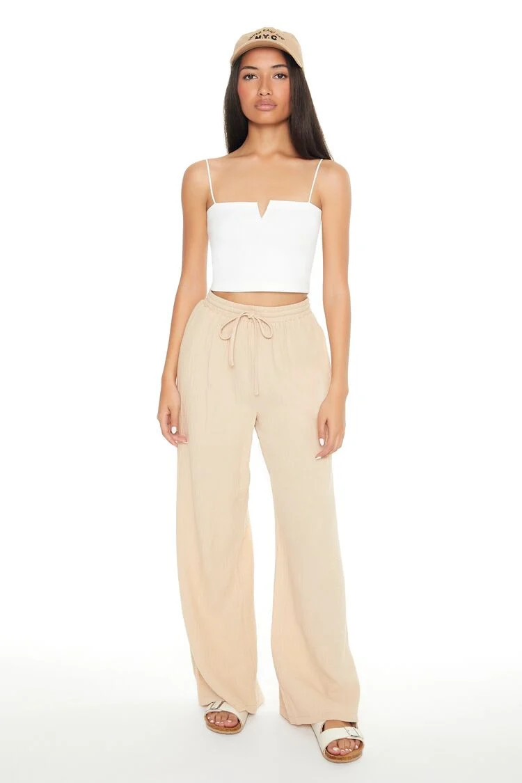 Wide-Leg Drawstring Pants | Forever 21