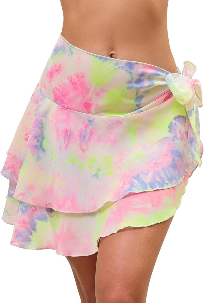 QIANXIZHAN Women's Sarong Wraps Swim Skirts, Swimsuit Cover up Beach Skirts Bathing Suit | Amazon (US)