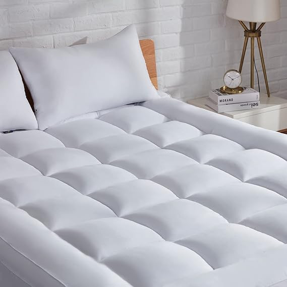 BDEUS Extra Thick Mattress Topper Twin Size Down Alternative Quilted Mattress Pad Fluffy Soft Bre... | Amazon (US)
