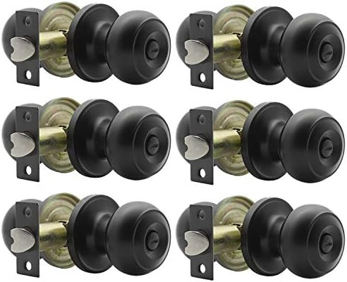 Probrico Matte Black Bed/Bath Door Knobs, Privacy Door Knobs for Bedroom Bathroom, Interior Door ... | Amazon (US)