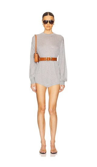 Aurinda Romper in Heather Grey | Revolve Clothing (Global)