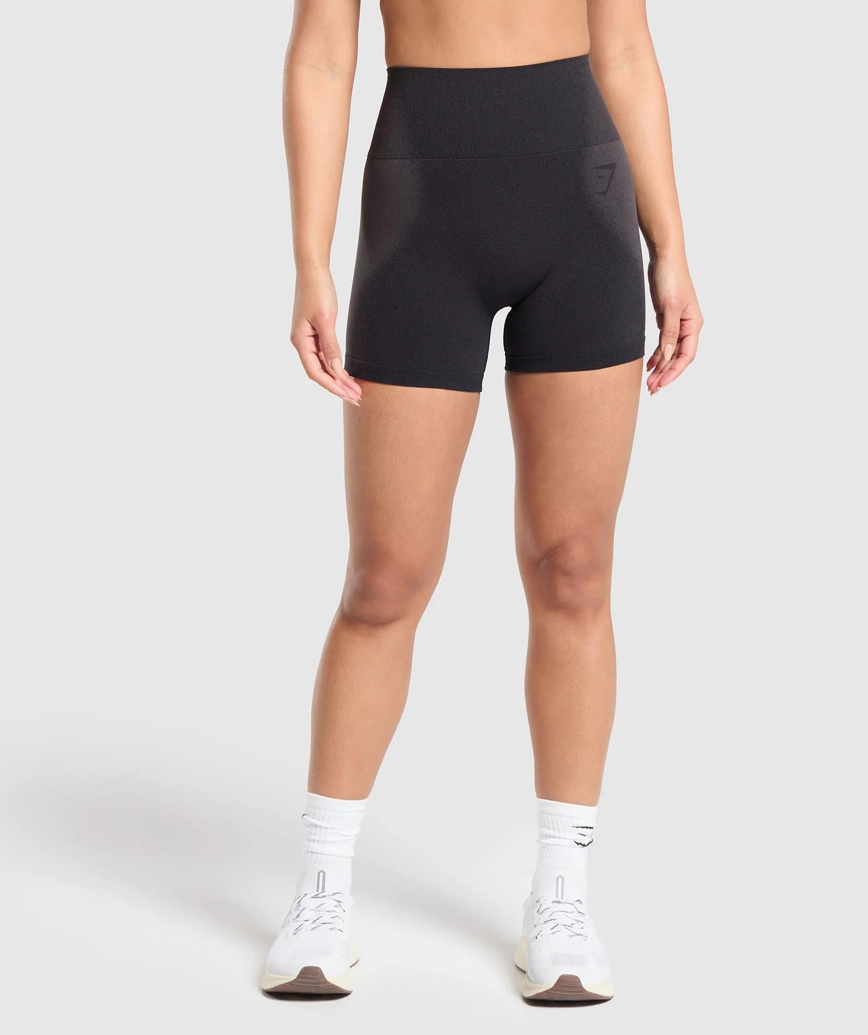 Gymshark Blur Seamless Shorts - Black/Asphalt Grey | Gymshark CA