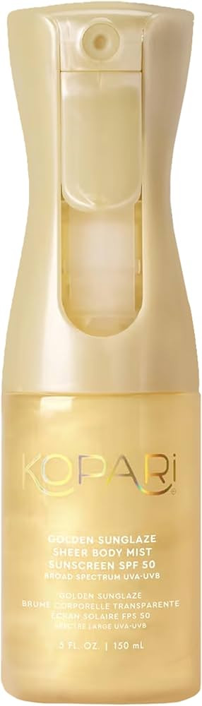 Kopari Golden Sunglaze Sheer Body Mist Sunscreen SPF 50, Infused with Shimmering Body Oil, Hydrat... | Amazon (US)