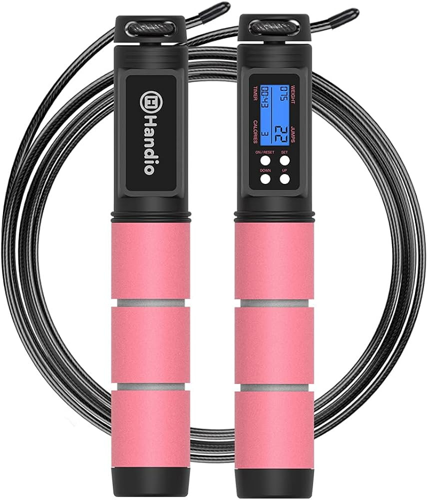 Jump Rope, H Handio Jump Rope with Counter, Workout Jumping Rope with Steel Ball Bearings, Adjust... | Amazon (US)