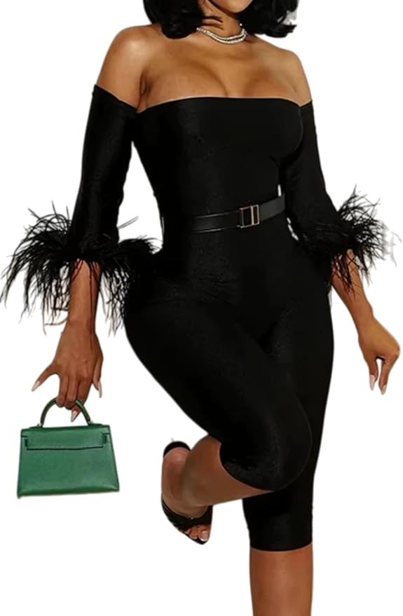 NIFTRIRY Womens Jumpsuits Short Sleeve Off The Shoulder Sexy Jumpsuits for Women Shorts Romper On... | Amazon (US)