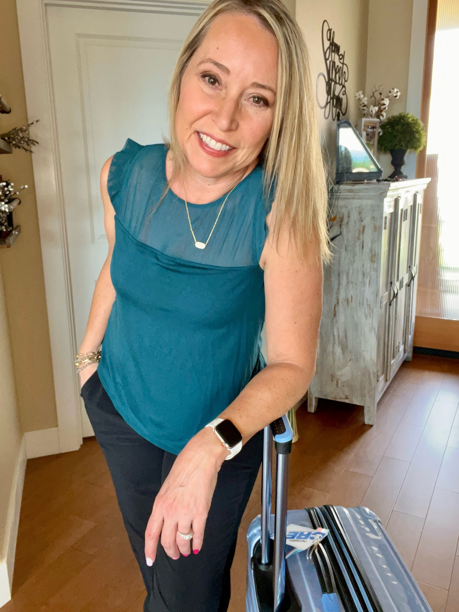 15% off with code jennifer15
Favorite Travel outfits always include a Shebird top which has a comfortable and supportive built in bra! 
Travel outfit 
Built in bra
Athleta Brooklyn ankle pants joggers 
Chaco sandals 
Luggage 
Kendra Scott pendant necklace 

#LTKtravel #LTKshoecrush #LTKover40