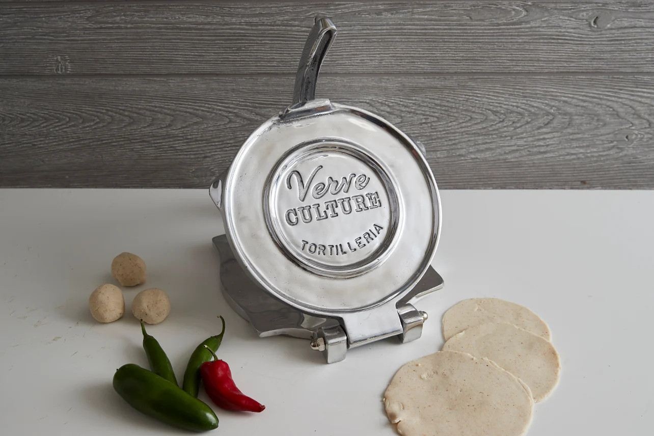 Verve Culture Mexican XL Tortilla Press - Polished Aluminum – We Love Tortilla's | Verve Culture