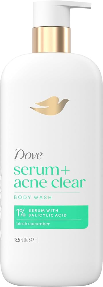 Dove Body Wash Acne Clear Clears & helps prevent acne 1% clearing salicylic acid acne treatment 1... | Amazon (US)