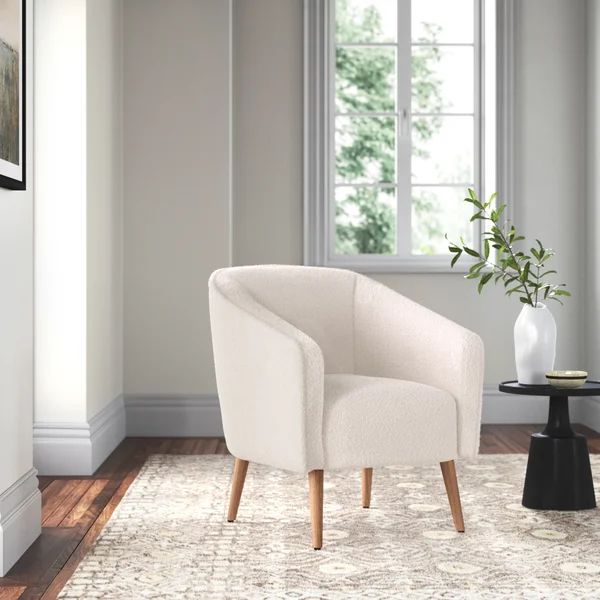 Schooley 26" Wide Polyester Barrel Chair | Wayfair North America