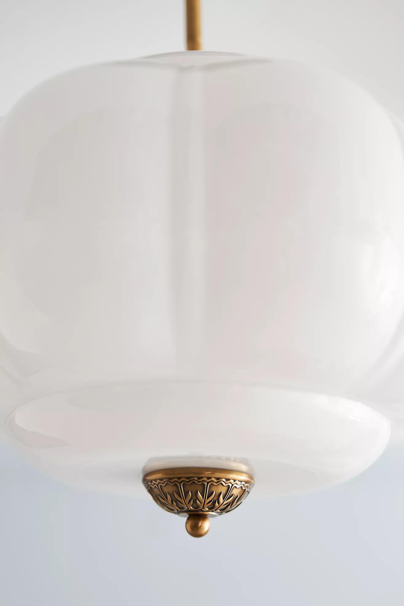 The Eloise Scallop Milk Glass Semi-Flush Mount Ceiling Light | Anthropologie (US)