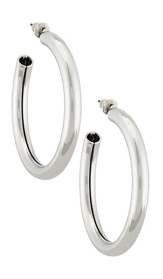 Memphis Hoops Earrings in Silver | Revolve Clothing (Global)