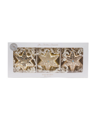 Made In Poland Set Of 3 Star Ornaments | TJ Maxx