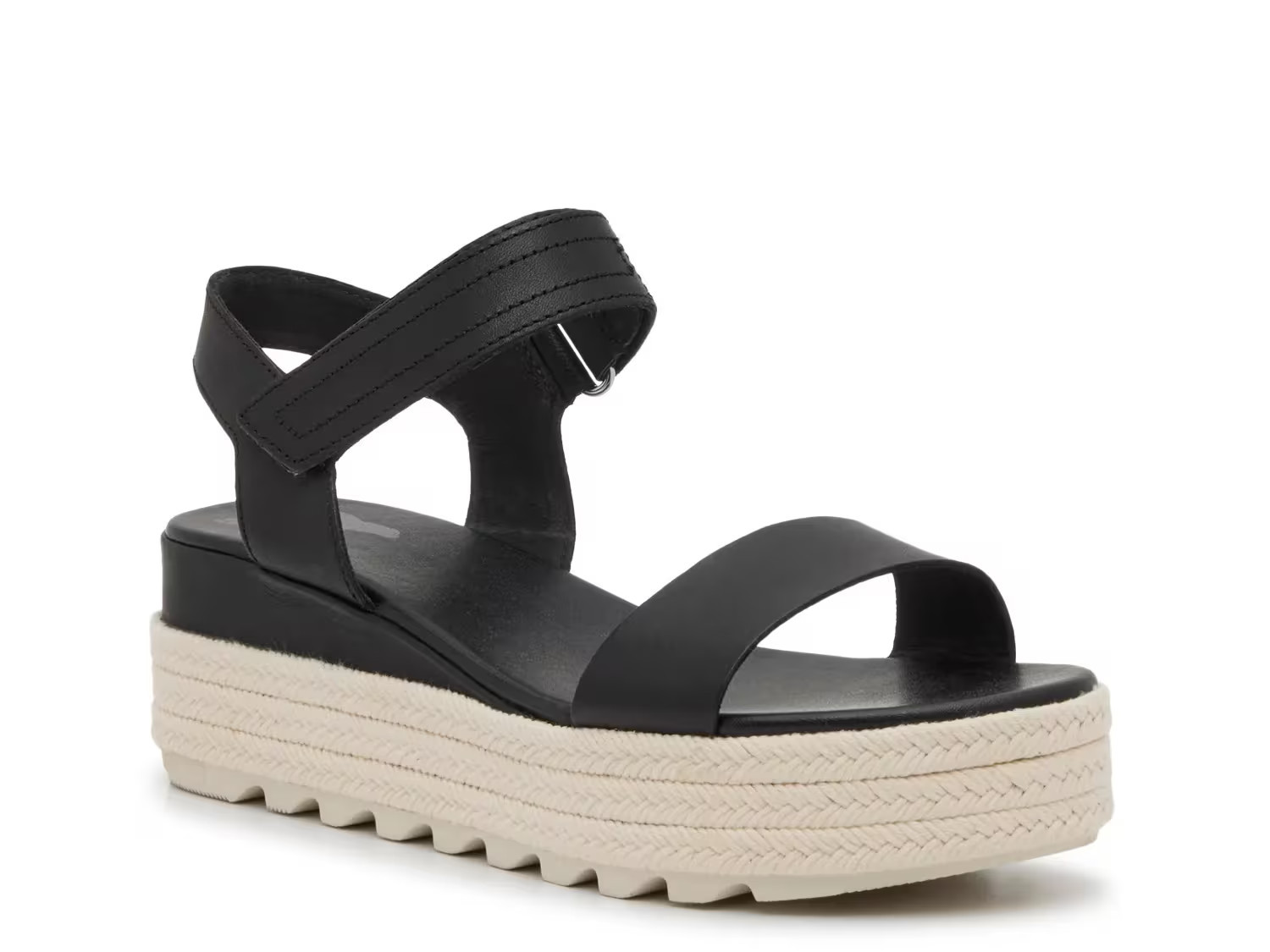 SOREL Cameron Espadrille Wedge Sandal | Women's | Black | Size 7.5 | Sandals | Ankle Strap | DSW