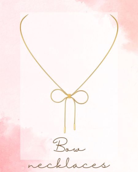 Dainty Simple Gold Plated Bow Pendant Necklaces 

#LTKSaleAlert #LTKGiftGuide #LTKFindsUnder50
