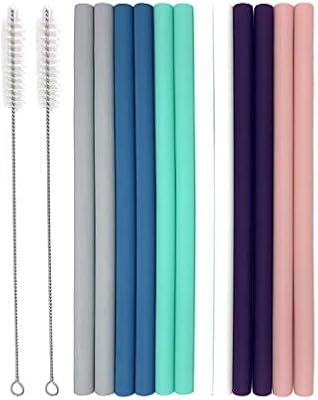 Senneny Set of 12 Silicone Drinking Straws for 30oz and 20oz Tumblers Yeti/Rtic- Reusable Silicon... | Amazon (US)