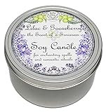 Lilac and Gooseberry Scented Large Soy Candle Tin | 14 ounces Hand Poured | Clean Burning Soy Wax |  | Amazon (US)