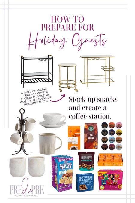 Prepare for the holiday season and those guests that plan to visit with these tips. Read more at www.predupre.com

Holiday, holiday prep, holiday guests, home, house, bar carts, coffee mugs, mugs, coffee, snacks

#LTKHoliday #LTKhome #LTKfamily