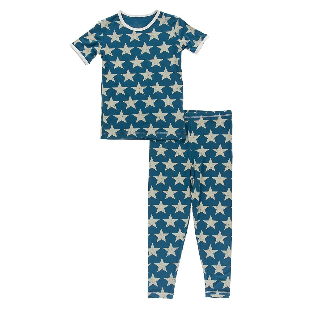 KicKee - Celebrate The 4th - Ultra Soft, Short Sleeve Top & Long Pants Pajama Set – Stars or St... | Amazon (US)