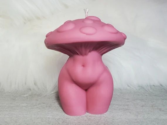 Mushroom Goddess Nude Woman Candle: Custom Color Soy Wax | Etsy | Etsy (US)