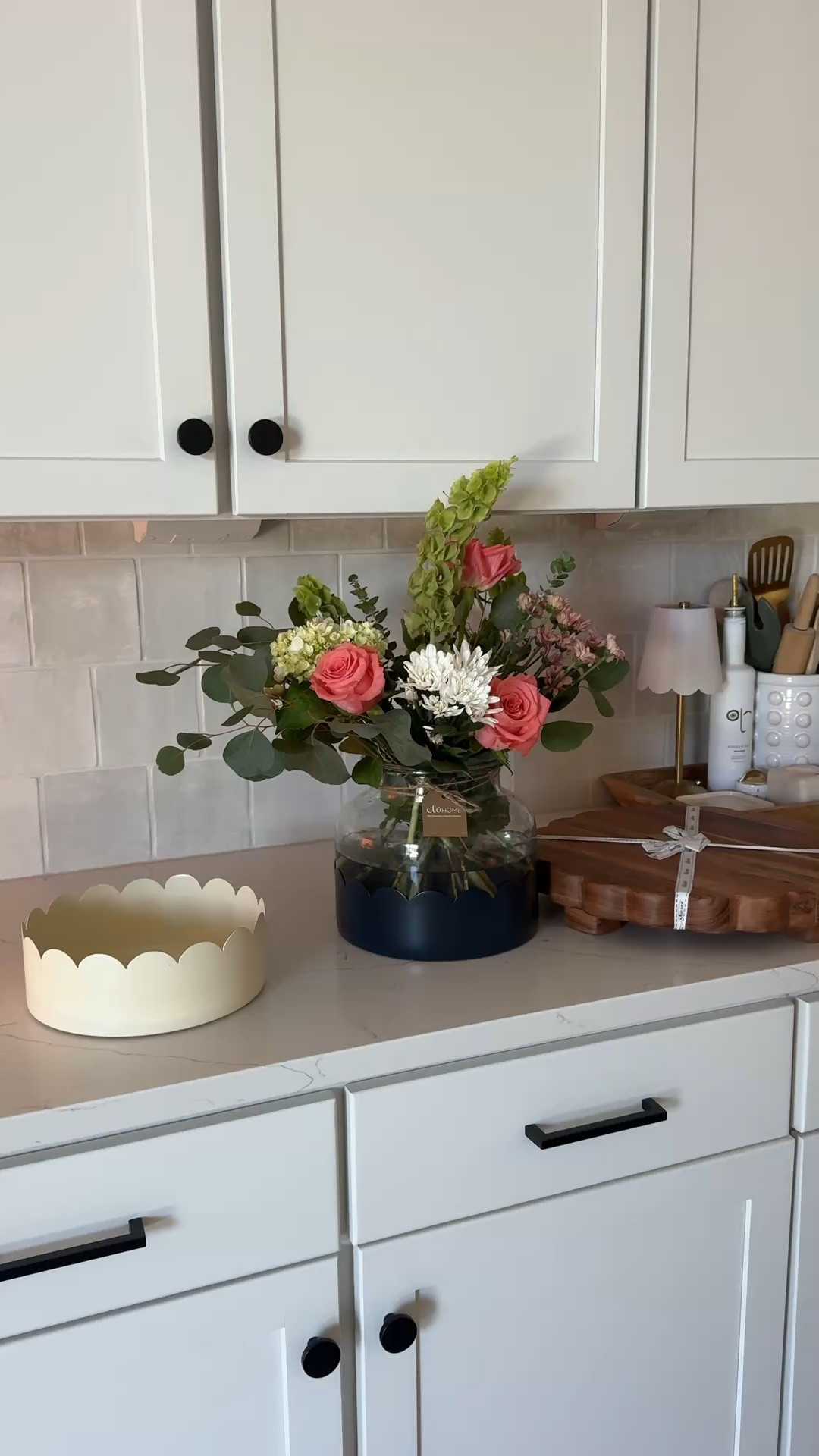 Absolutely in love with these new arrivals from @etuhome ! The interchangeable scalloped vase is just too perfect! This scalloped wood trivet riser is gorgeous! These are both great Mother’s Day gift ideas too! 

#LTKSeasonal #LTKHome