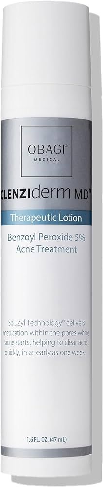Obagi CLENZIderm M.D. Therapeutic Lotion – Lightweight Acne Treatment with 5% Benzoyl Peroxide ... | Amazon (US)