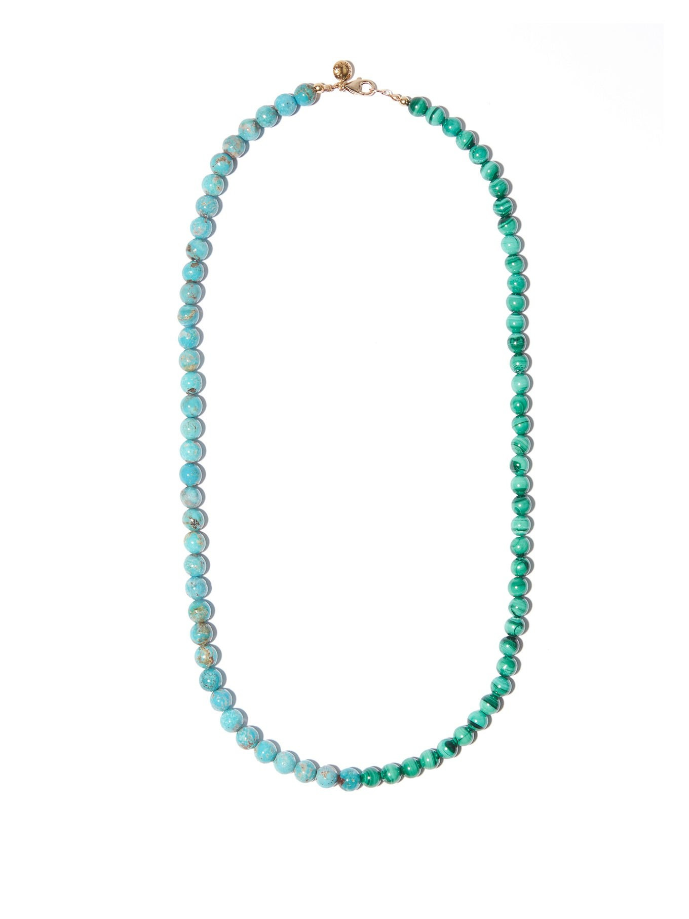 Turquoise & malachite 14kt gold-plated necklace | Fry Powers | Matches (US)