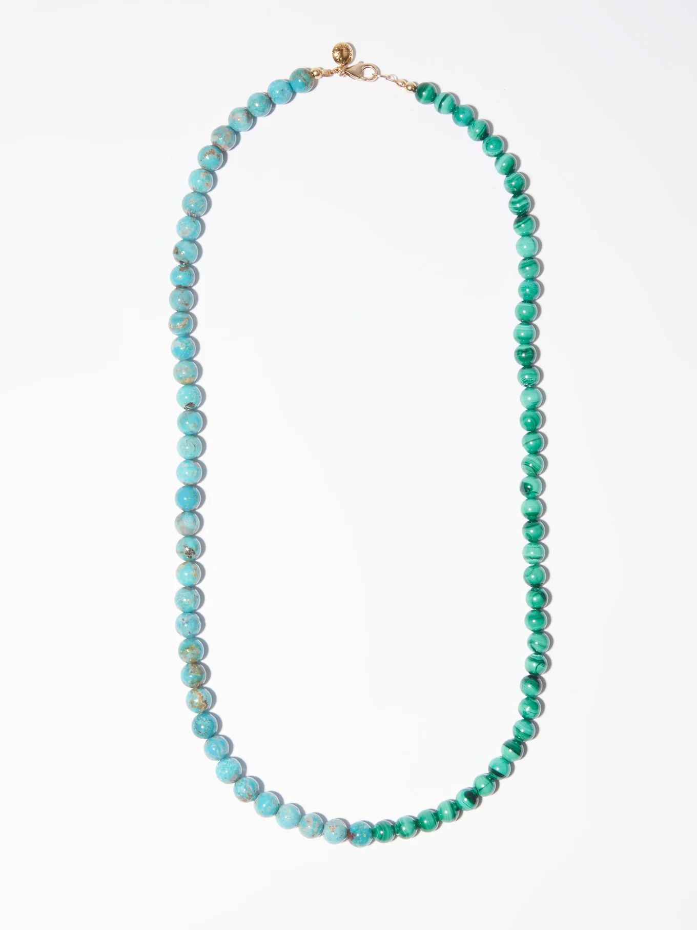 Turquoise & malachite 14kt gold-plated necklace | Fry Powers | Matches (US)