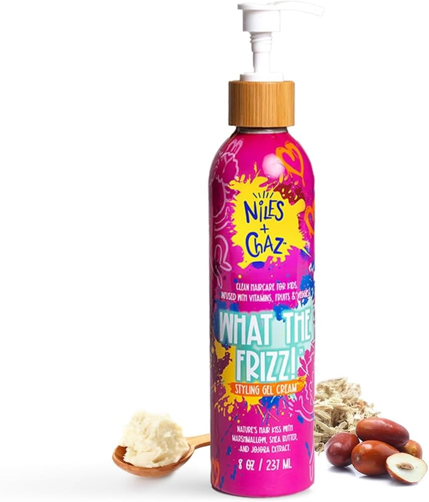 Niles and Chaz What the Frizz! Styling Gel Cream - Kids Curl Cream, Frizz Control, Hydrated & Def... | Amazon (US)