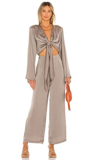 Pluto Jumpsuit in Olive | Revolve Clothing (Global)