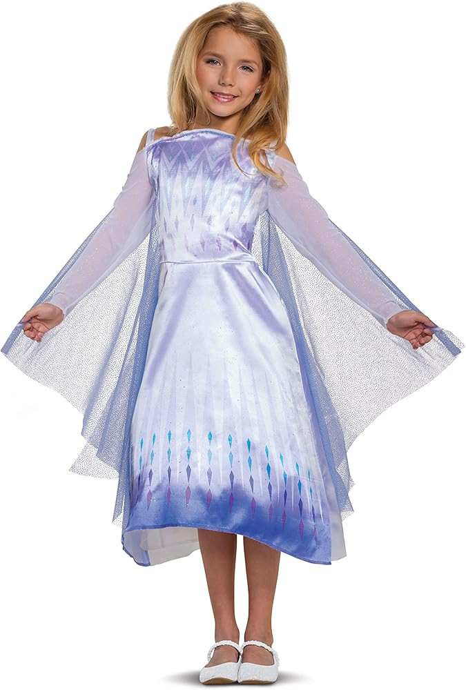 Disney Frozen 2 Elsa Costume for Girls, Classic Dress and Cape Outfit, | Amazon (US)
