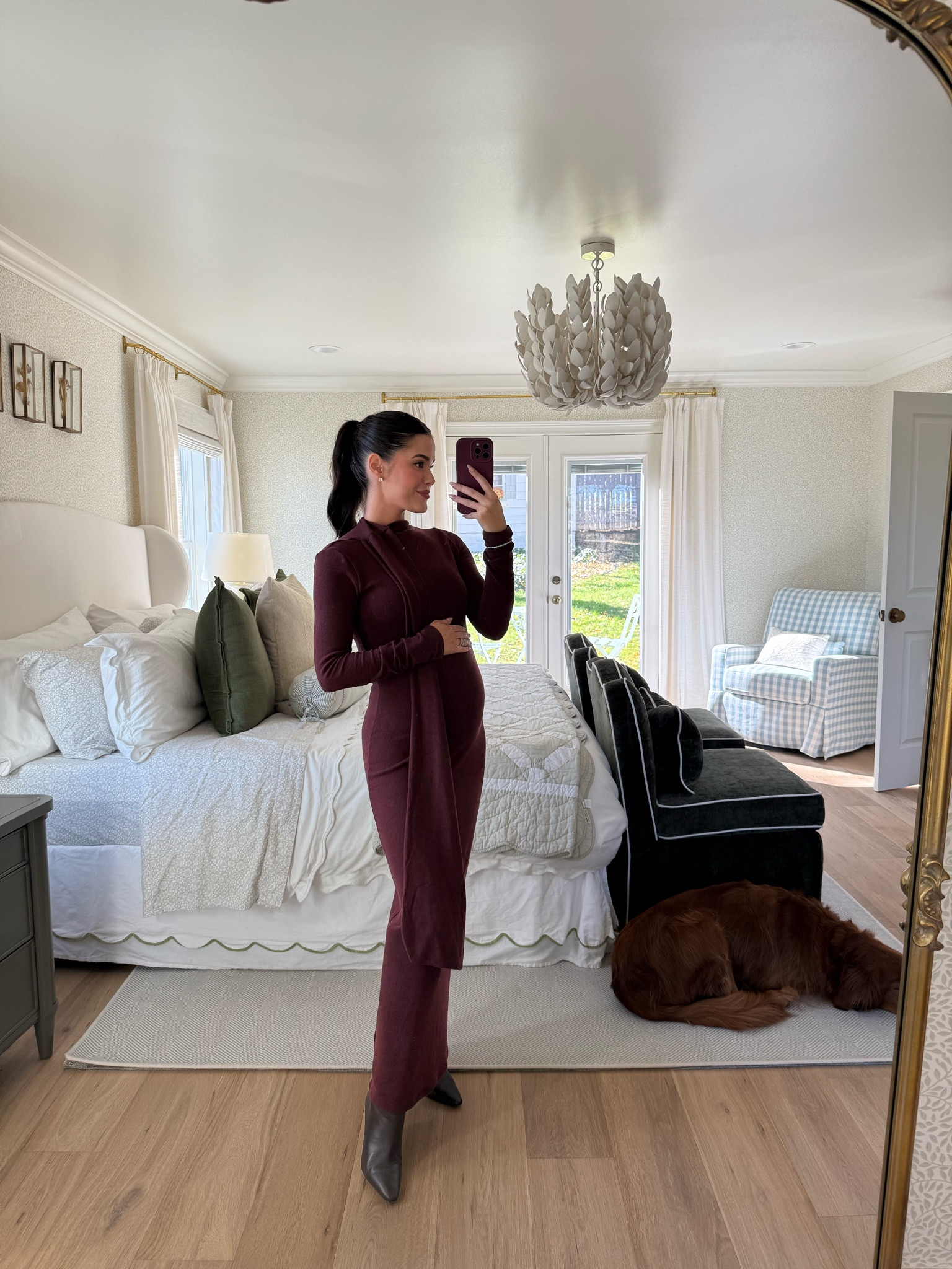 Knit bump friendly reformation dress / small 