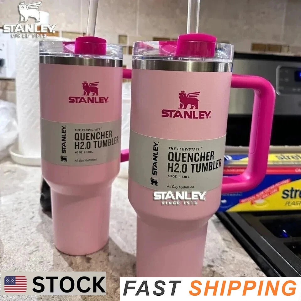 Stanley 40oz Flamingo Pink Tumbler Stainless Steel H2.0 FlowState Quencher 41604390777 | eBay | eBay US